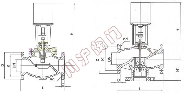 VB7000電動(dòng)調(diào)節(jié)閥型號(hào)及尺寸
