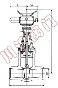 電動焊接閘閥,結構圖