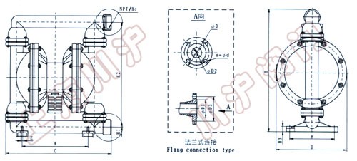 QBY氣動隔膜泵 結(jié)構(gòu)簡圖