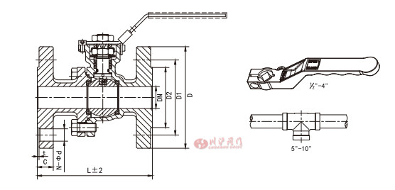 國標(biāo)高平臺法蘭球閥